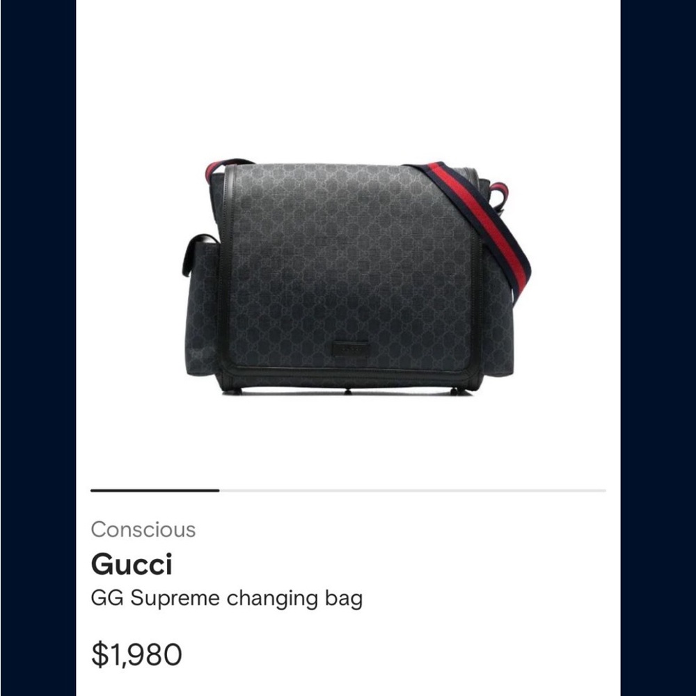 Gucci diaper bag 100% authentic with tags and changing mat